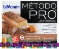 Barritas De Chocolate Caramelo, Producto Hiperproteico E Hipocalórico Para Dieta De Reducción De Peso Bimanán Método Pro 6 Unidades De 27 Gramos