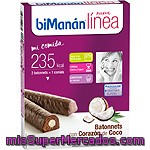 Barritas De Chocolate Con Corazón De Coco Dietéticas Bimanán 225 G.