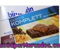 Barritas De Chocolate Crujientes ,rica En Proteínas, Con 12 Vitaminas,4 Minerales Y Fibra Bimanan Komplett 8 Unidades 40 Gramos