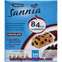 Barritas De Chocolate Eroski Sannia, Caja 138 G