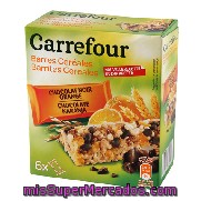 Barritas De Muesli Con Chocolate Y Naranja Carrefour 150 G.