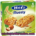 Barritas De Muesly Con Avellana Hero, Caja 150 G