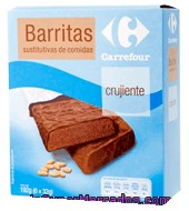 Barritas Sustitutivas De Comidas Sabor A Chocolate Crujiente Carrefour 210 G.