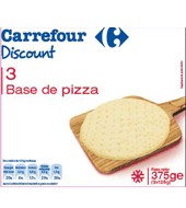 Base De Pizza Carrefour Discount Pack 3x125 G.