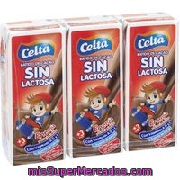 Batido Cacao Sin Lactosa Celta Pack De 3 Unidades De 200 Mililitros