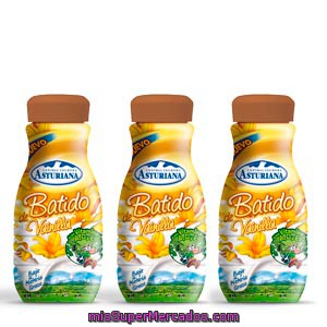 Batido Con Sabor A Vainilla Central Lechera Asturiana 3 Unidades De 200 Mililitros