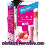 Batido De Yogur-fresas Bicentury Sustituye, 5 Sobre, Caja 225 G