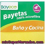 Bayeco Bayeta Microfibra Especial Para Cocina Y Baño Envase 4 Unidades
