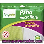 Bayeco Paño Microfibra Especial Secavajillas Envase 2 Unidades