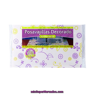 Bayeta Absorbente Posavajillas Decorada, Bosque Verde, U