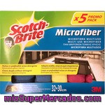 Bayetas Microfibras 32x30cm Scotch Brite 5 Unidades