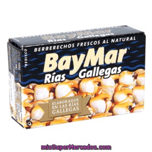 Baymar Berberechos Al Natural Pequeños Lata 58 Gr