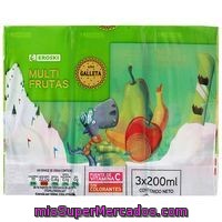 Bebida De Multifrutas-galleta Eroski, Pack 3x20 Cl