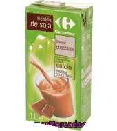 Bebida De Soja Sabor A Chocolate Carrefour 1 L.