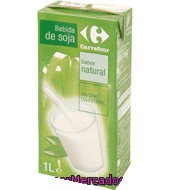 Bebida De Soja Sabor Natural Carrefour 1 L.
