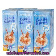 Bebida Láctea De Canela Y Limón Carrefour 3x200 Ml.