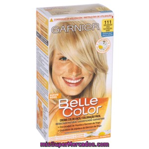 Belle Color Tinte Color Tono Rubio Extra Claro Ceniza Nº 111 Caja 1 Unidad