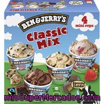 Ben & Jerry's Classic Mix Tarrinas De Helado Varios Sabores 4 Unidades Estuche 400 Ml