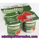 Biactive Con Fresas Eroski, Pack 4x125 G