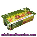 Biactive Con Melocotón-manzana-kiwi-cereal Eroski, Pack 8x125 G