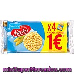 Bicentury Nackis Tortitas De Maíz Packs 4x2 Unidades Bolsa 60 G