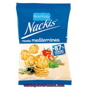 Bicentury Nackis Tortitas De Maiz Receta Mediterranea Bolsa 70 Gr