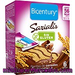 Bicentury Sarialis Barritas De Cereales Decoradas Con Chocolate Con Leche Sin Gluten 6 Unidades Envase 78 G