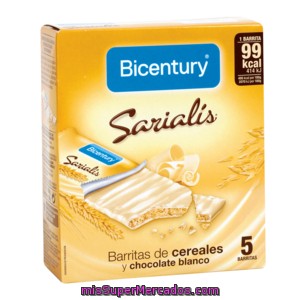 Bicentury Sarialis Barritas De Cereales Y Chocolate Blanco Caja 5 Uds