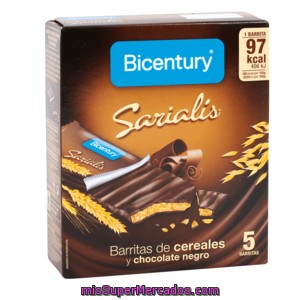 Bicentury Sarialis Barritas De Cereales Y Chocolate Negro Caja 5 Uds