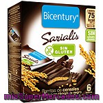 Bicentury Sarialis Barritas De Cereales Y Chocolate Negro Sin Azúcares Añadidos Sin Gluten 6 Unidades Envase 87 G