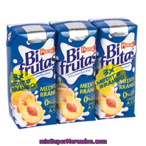 Bifrutas Pascual Bebidas De Frutas Con Leche Mediterraneo Pack 3 Briks 33 C