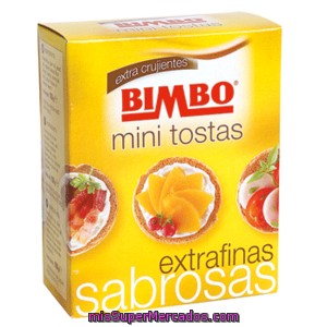 Bimbo Mini Tostas Redondas Extra Finas Y Crujientes Caja 100 Gr