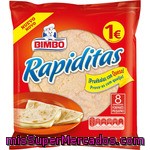 Bimbo Rapiditas Tortitas 8 Unidades Envase 168 G