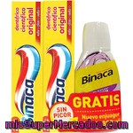 Binaca Pasta De Dientes Amarilla Pack 2 + Regalo Elixir Binaca Frasco 300 Ml