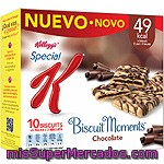 Biscut Moments: Galleta Con Relleno Sabor A Chocolate Con Cobertura Sabor A Chocolate Special K - Kellogg's Pack De 5x25 G.