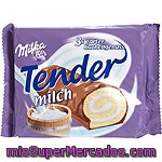 Bizcocho Relleno De Crema Con Leche Cubierto De Chocolate Con Leche Tender Leche Milka 3 Unidades 111 Gramos