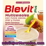 Blevit Plus Papilla Instantánea De Multicereales Con Frutos Secos,miel Y Frutas Desde Los 6 Meses Caja 600 G