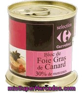 Bloc De Foie Gras De Pato Con 30% Trozos Carrefour Selección 200 G.