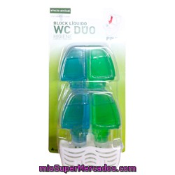 Block  Liquido Wc Completo + Un Recambio Aroma Pino, Relevi, Pack 2 X 55 Cc - 110 Cc + Un Soporte