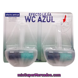 Block Taza  Wc Completo Efecto Lejia Azul + Cloro Activo  Pack-2 ( Colorea El Agua), Relevi, Pack 2 X 40 G - 80 G