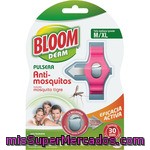 Bloom Derm Pulsera Repelente De Mosquitos Común Y Tigre Talla Mediana M/xl + 2 Pastillas