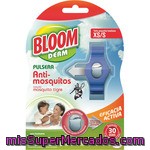 Bloom Derm Pulsera Repelente De Mosquitos Común Y Tigre Talla Pequeña Xs/s De 3 A 9 Años + 2 Pastillas