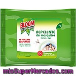 Bloom Derm Repel Toallitas Repelentes De Mosquitos Común Y Tigre Paquete 15 Unidades