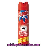 Bloom Max Insecticida Volador Para Moscas Y Mosquitos Común Y Tigre Efecto Instantáneo Spray 400 Ml