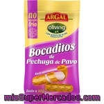 Bocaditos De Pechuga De Pavo Cocida, Sabor Gourmet Con Aceite De Oliva Virgen Extra Oliving Argal 60 Gramos