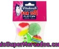 Bolas Surtidas (juguetes Para Gatos) Vitakraft 4 Unidades