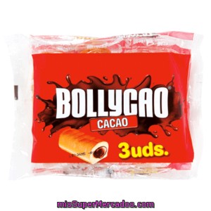 Bollycao Clásico Relleno De Chocolate Paquete 3 Uds 232 Gr