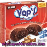 Bollycao Vap`s Bizcochito De Chocolate Esponjoso Relleno De Cacao 4 Uds Caja 140 Gr