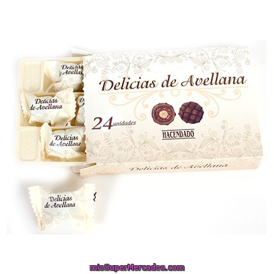 Bombon Delicias De Avellana (relleno De Avellana Y Chocolate) *navidad*, Hacendado, Caja 24 U - 300 G