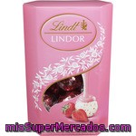 Bombones De Chocolate Blanco Con Relleno De Crema De Fresas Lindt Lindor 200 Gramos